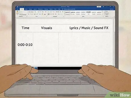 Напишите сценарий музыкального видео, шаг 5