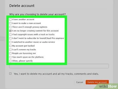 Удаление учетной записи Soundcloud Шаг 6