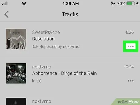 Удалить репост в Soundcloud на iPhone или iPad Шаг 6