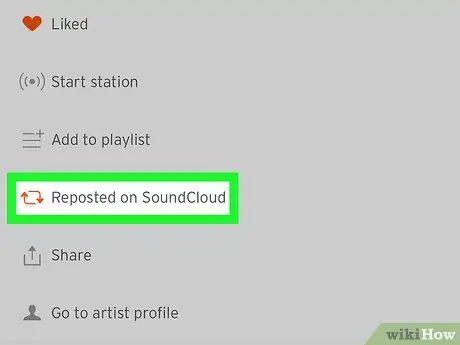 Удалить репост в Soundcloud на iPhone или iPad Шаг 7