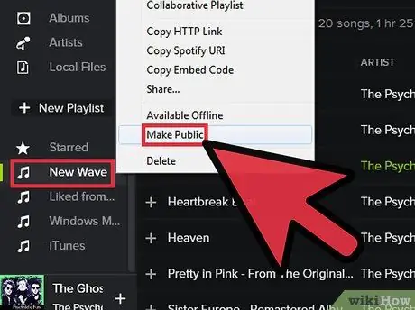 Сделайте плейлисты общедоступными на Spotify Шаг 8