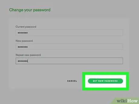 Измените свой пароль Spotify Шаг 11