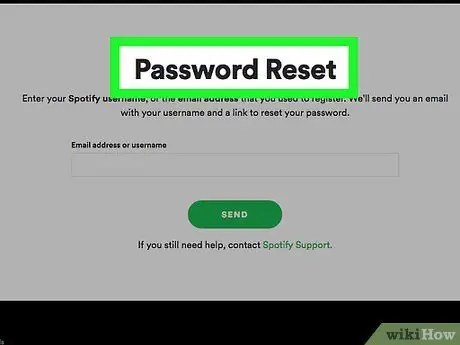Измените свой пароль Spotify Шаг 12