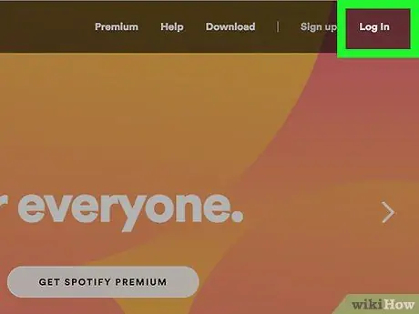 Измените свой пароль Spotify, шаг 2
