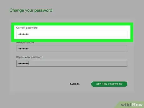 Измените свой пароль Spotify Шаг 8