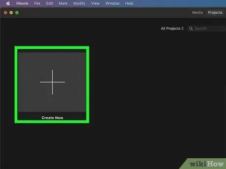 Добавление субтитров к видео в iMovie, шаг 1