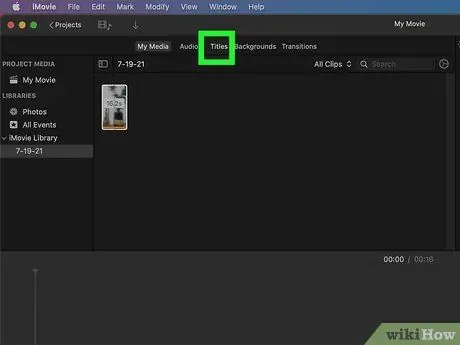 Добавление субтитров к видео в iMovie, шаг 2
