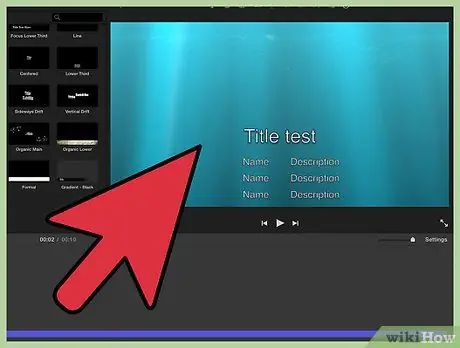 Создание кредитов в iMovie Шаг 6