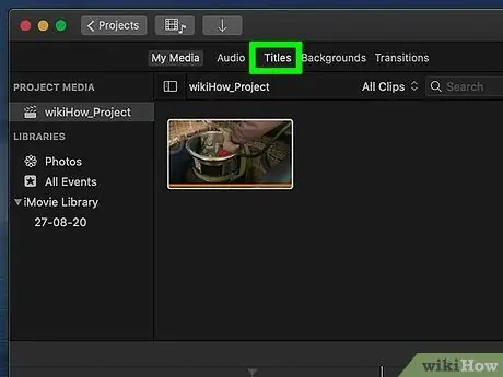 Поместите текст в iMovie Шаг 2