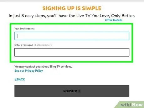 Зарегистрируйтесь в Sling TV на ПК или Mac Шаг 3