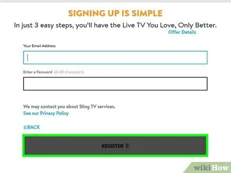 Зарегистрируйтесь в Sling TV на ПК или Mac Шаг 4