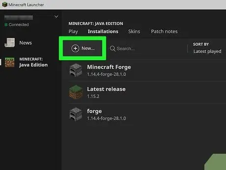 Переход на более раннюю версию Minecraft, шаг 3
