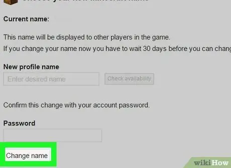 Измените свое имя пользователя Minecraft Шаг 12