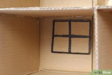 Сделайте кукольный домик из картонной коробки Шаг 6