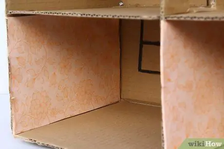 Сделайте кукольный домик из картонной коробки Шаг 9