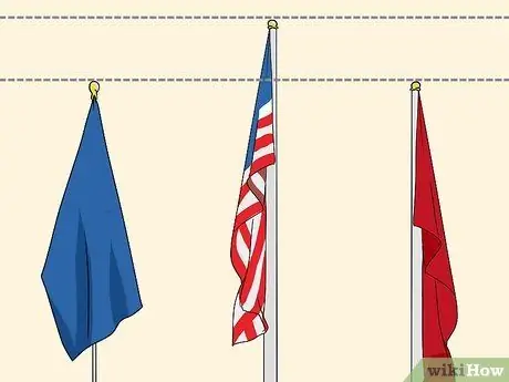 Покажите американский флаг с другими флагами Шаг 1