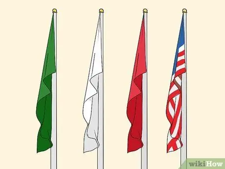 Покажите американский флаг с другими флагами Шаг 3