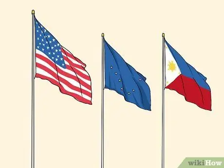 Покажите американский флаг с другими флагами Шаг 4