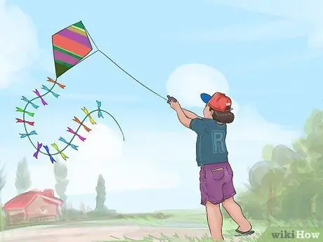 Сделайте воздушный змей для детей Шаг 16