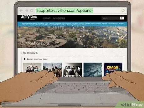 Обратитесь в Activision Шаг 1
