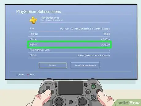 Проверьте дату истечения срока действия PlayStation Plus Шаг 6