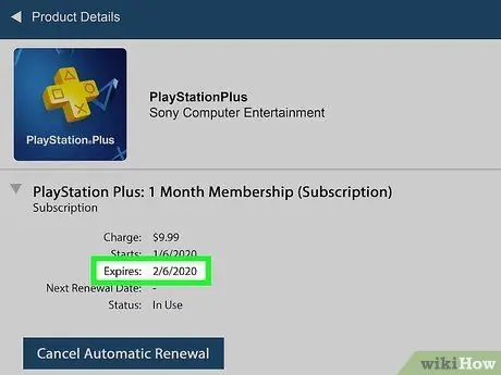Проверьте дату истечения срока действия PlayStation Plus Шаг 9