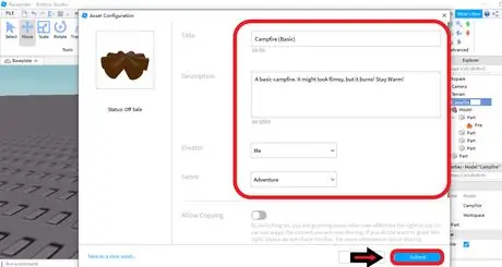 Создание модели в Roblox Studio Шаг 8