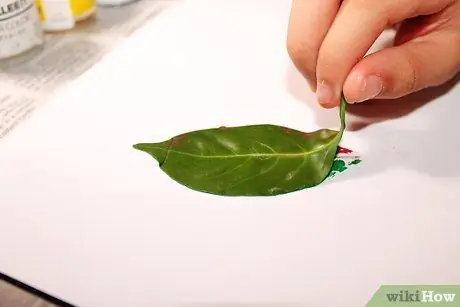 Сделайте отпечатки листьев Шаг 6