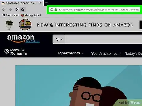 Подарите Amazon Prime в подарок Шаг 1