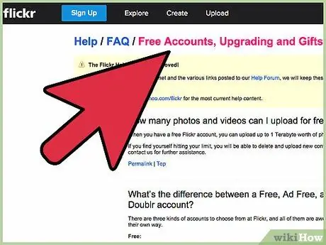 Откройте учетную запись Flickr Шаг 3