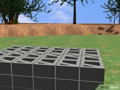 Строительство подпорной стены из блоков Шаг 2