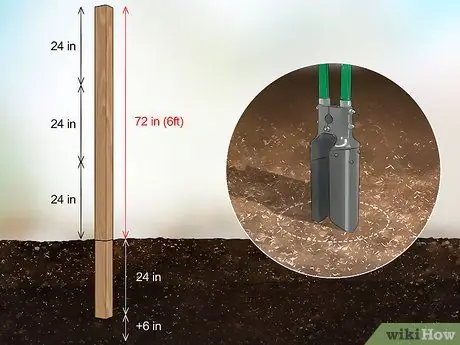 Цементируйте столб в земле Шаг 3