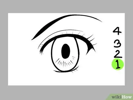Рисуем глаза аниме на компьютере. Шаг 13