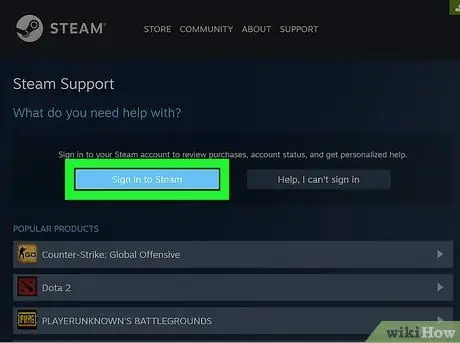 Обратиться в службу поддержки Steam Шаг 2