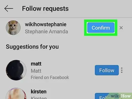 Подтвердите запрос на подписание в Instagram Шаг 4