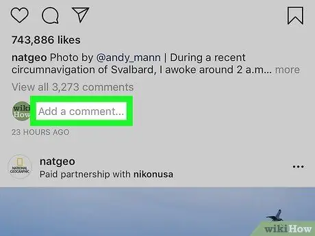 Комментирование и удаление комментариев к фотографиям в Instagram Шаг 3