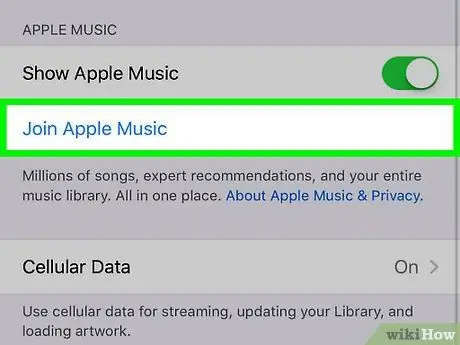Включите Apple Music на iPhone Шаг 4