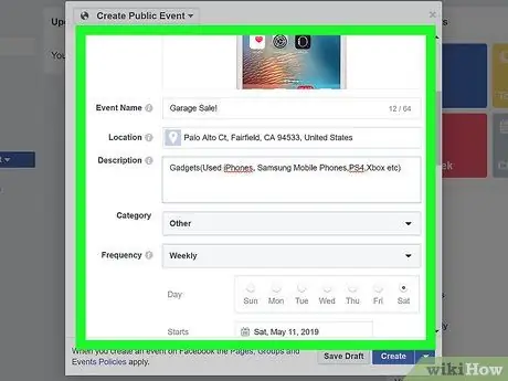 Рекламируйте гаражную распродажу в Facebook на ПК или Mac Шаг 12
