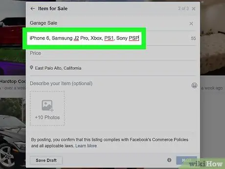 Рекламируйте гаражную распродажу в Facebook на ПК или Mac Шаг 5