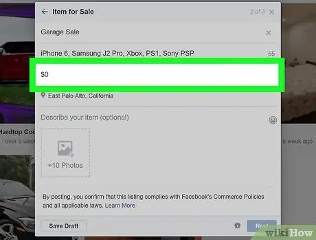 Рекламируйте гаражную распродажу в Facebook на ПК или Mac Шаг 6