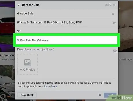 Рекламируйте гаражную распродажу в Facebook на ПК или Mac Шаг 7