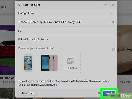 Рекламируйте гаражную распродажу в Facebook на ПК или Mac Шаг 8