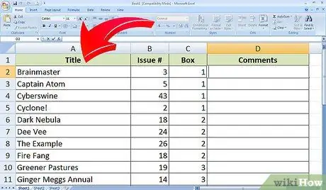 Организуйте свою коллекцию комиксов с помощью Excel Шаг 4
