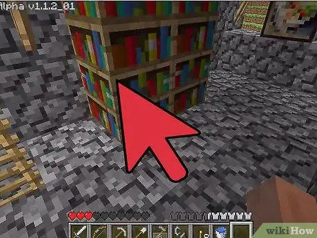 Сделайте книжную полку в Minecraft Step 8