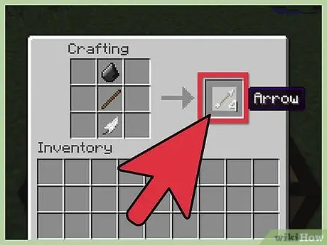 Сделайте лук и стрелу в Minecraft Step 8
