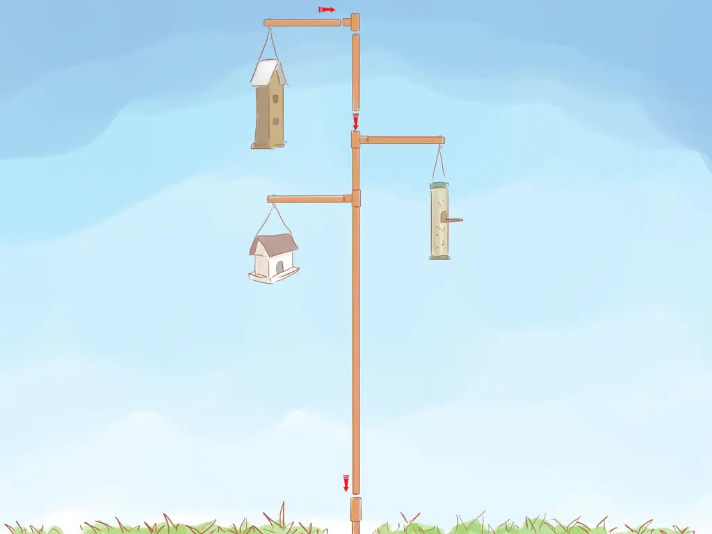 Как построить медную удочку для кормушки для птиц: 6 шагов (с иллюстрациями)