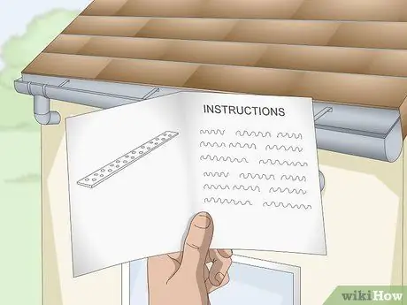 Установите ограждение желоба Шаг 1