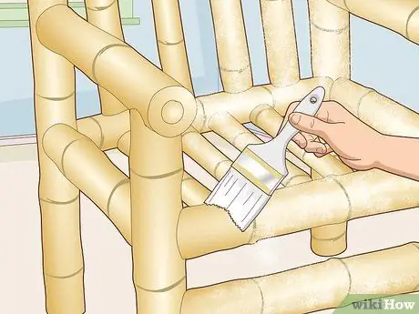 Покраска мебели из бамбука, шаг 3