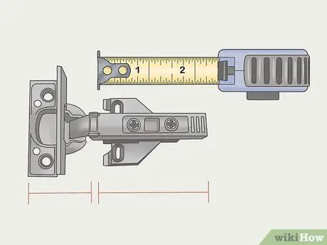 Измерение петель шкафа Шаг 3