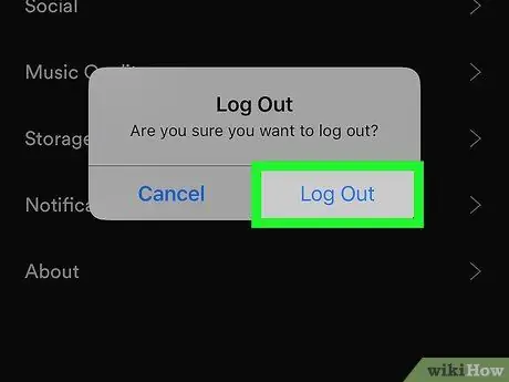 Выйти из Spotify на iPhone или iPad Шаг 5